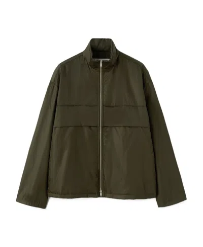 Jil Sander Funnel-neck Padded Jacket In Green