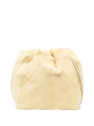Jil Sander Dumpling Drawstring Shoulder Bag In Neutrals