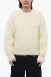 Jil Sander Fuzzy Wool Casentino Sweater In White