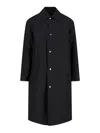 Jil Sander Lightweight Cotton Coat With Back Logo In Black