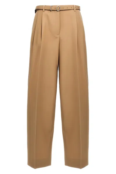 JIL SANDER JIL SANDER GABARDINE BELT PANTS