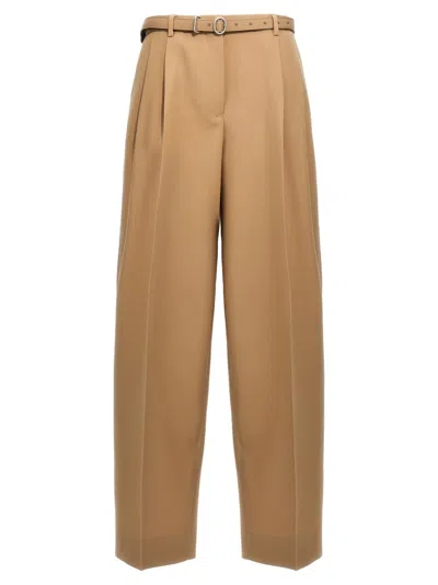 JIL SANDER GABARDINE BELT PANTS