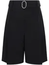Jil Sander Gabardine Bermuda Shorts In Black
