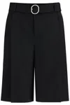 Jil Sander Gabardine Bermuda Shorts In Black (black)