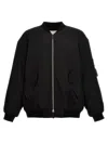 Jil Sander Black Zipped Bomber Jacket In Black