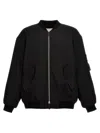 Jil Sander Black Zipped Bomber Jacket
