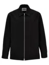 Jil Sander Black Wool Coat With Oversized Sleeves