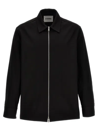 Jil Sander Gabardine Shirt Shirt And Blouse Black