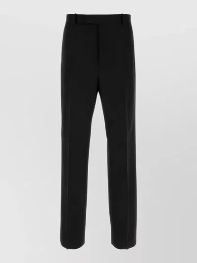Jil Sander Gabardine Tailored Trousers Front Crease Belt Loops In Multi
