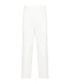 Jil Sander Gabardine Tapered Trousers In White