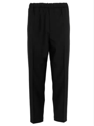 Jil Sander Gabardine Trousers Pants Blue In Black
