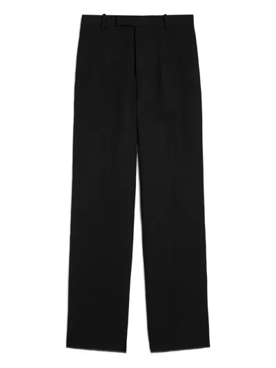 Jil Sander Gabardine Wool Trousers In Black