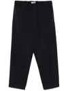 Jil Sander Gabardine Wool Trousers In Blue