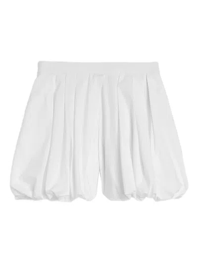 Jil Sander Gathered Balloon Hem Shorts In White