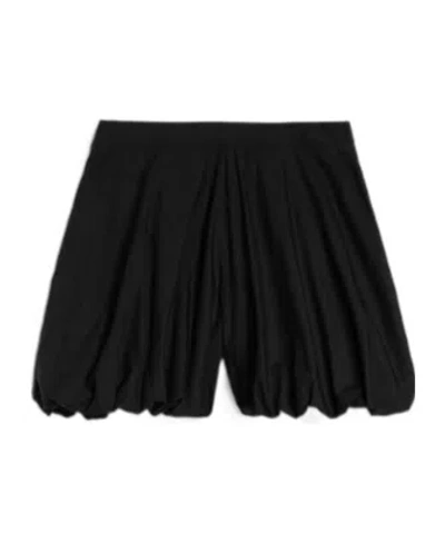 Jil Sander Gathered Balloon Poplin Shorts In Multi