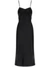 Jil Sander Gathered-bustier Midi Dress In Black
