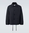 Jil Sander Wool Coat With Long Sleeves And Curved Hem In Black