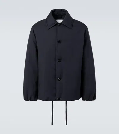 Jil Sander Gathered Down Jacket In Blue
