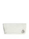 Jil Sander Gemstone-embellished Zipped Clutch Bag In White