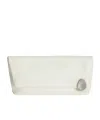 Jil Sander Gemstone-embellished Zipped Clutch Bag In White
