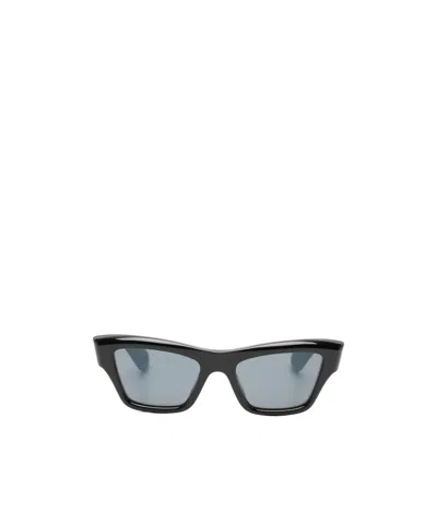Jil Sander Geometric Frame Sunglasses In Black