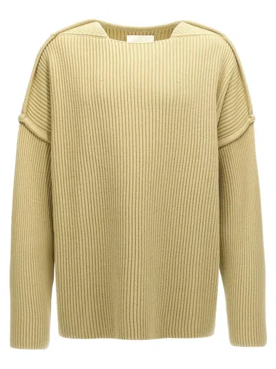 Jil Sander Geometric Neckline Sweater In Green
