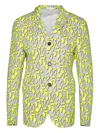 Jil Sander Geometric-print Blazer In Neutral