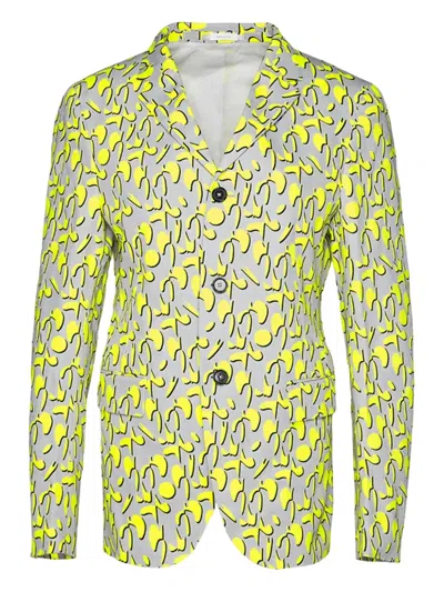Jil Sander Geometric-print Blazer In Neutral