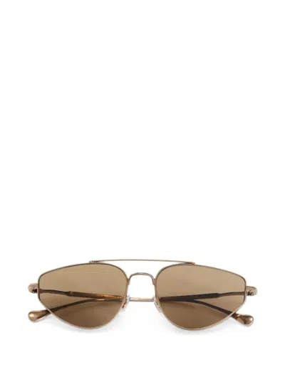 Jil Sander Geometric-frame Sunglasses In Gold