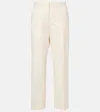 Jil Sander Gerade Cropped-hose Aus Baumwolle In Beige