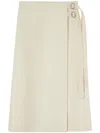 Jil Sander Gewickelter Midirock In White