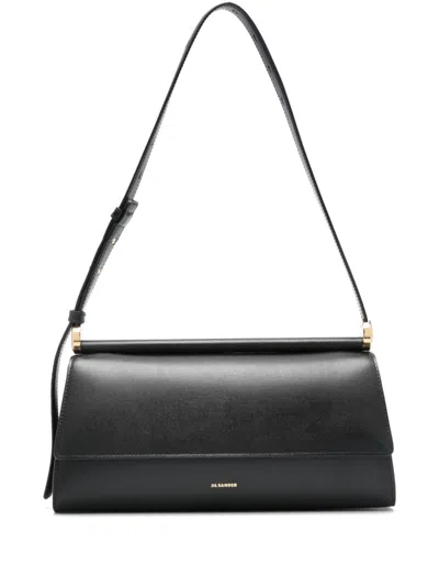 Jil Sander Ghost Shoulder Bag In Black