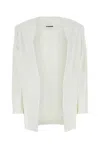 Jil Sander White Viscose Blazer For Women In White