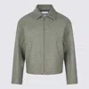 Jil Sander Collared Long Sleeve Textured Fabric Jacket In Gray