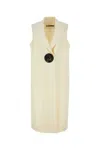 Jil Sander Back Slit Viscose Blend Vest