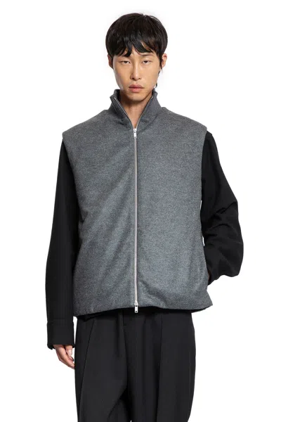 JIL SANDER GILET IMBOTTITO IN LANA MELTON