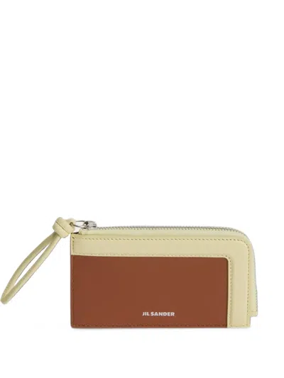 Jil Sander Giro Coin Purse Small In Brown