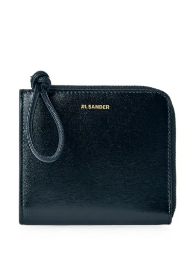 Jil Sander Giro Zip-around Wallet In Blue