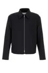 Jil Sander Midnight Blue Gabardine Jacket In Black