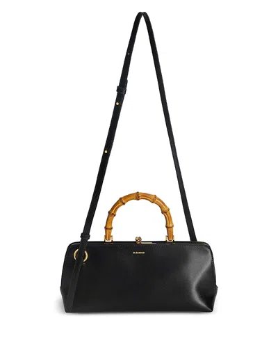 Jil Sander Gogi Mini Leather Shoulder Bag In Black