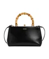 Jil Sander Goji Bamboo-handle Mini Bag In Black