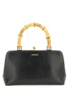 Jil Sander Goji Bamboo-handle Mini Bag In Black