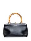 Jil Sander Goji Bamboo Mini Handbag In Black