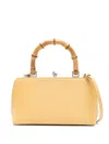 Jil Sander 'goji Bamboo Mini' Leather Tote Bag In Yellow