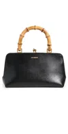 Jil Sander Goji Bamboo-handle Mini Bag In Black