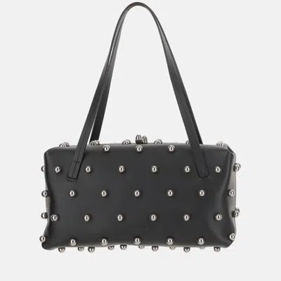 Jil Sander Goji Pillow Leather Shoulder Bag In Black