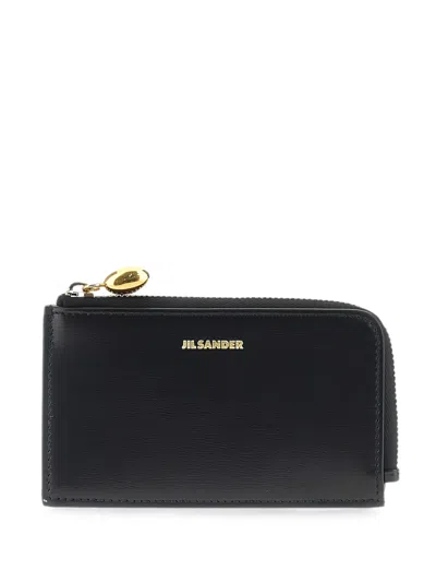 Jil Sander Goji Coin Purse Small In Black