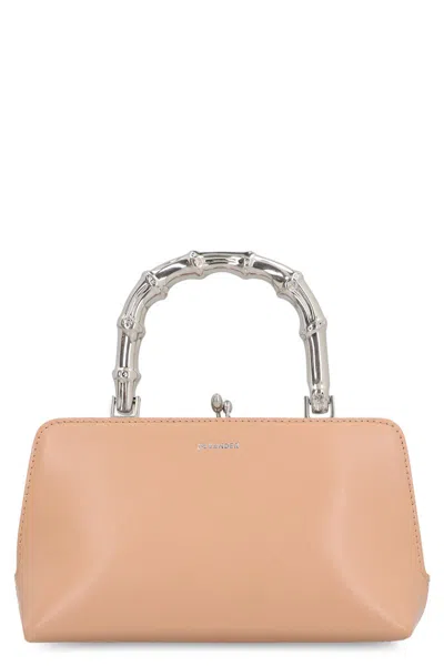 Jil Sander Goji Leather Mini Bag In Nude