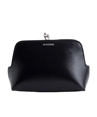 Jil Sander Goji Leather Mini Bag In Black
