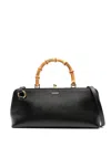 Jil Sander Goji Leather Tote Bag In 黑色